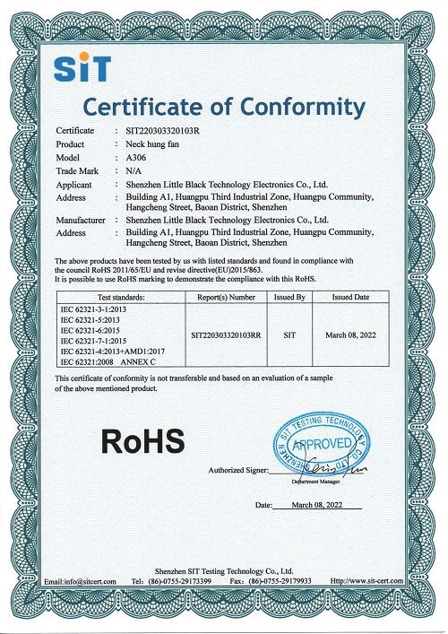 SIT220303320103R-Little Black-Neck hung fan-A306 001 SIT220303320103R-Little Black-Neck hung fan-A306 001